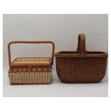Wicker Sewing Basket & Picnic Basket