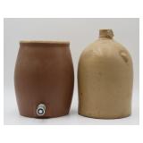 Stoneware Jug and Crocks