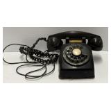 Black Rotary Desk Telephone