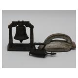 Cast Iron Bell and Sad Irons