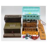 Mixed Storage Boxes And Signs