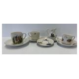 Mixed German Porcelain Cups
