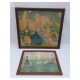Two Framed Childrens Prints