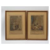Pair Framed French Prints