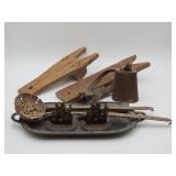 Antique Metal and Wood Kitchen Items