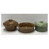 Stoneware Casserole Lot