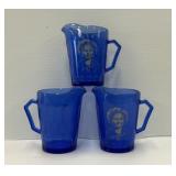 Shirley Temple Cobalt Blue Pitchers