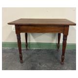 Walnut Turned Leg Work Table