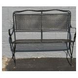 Mesh Iron Garden Bench