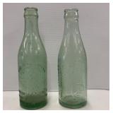 Antique Green Glass Bottles
