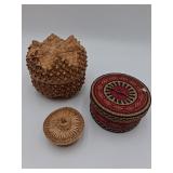 Woven Lidded Baskets