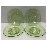 Green Uranium Glass Plates