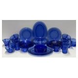 Cobalt Blue Glass Dinnerware
