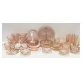 Pink Depression Glass Assortment