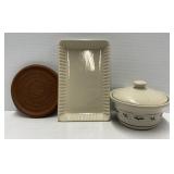 Longaberger Pottery Serving Pieces