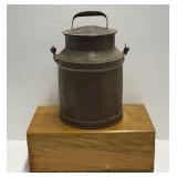 Metal Milk Can With Wooden Box