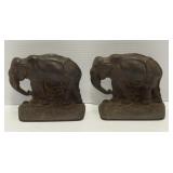 Cast Iron Elephant Bookends
