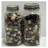 Button-Filled Glass Jars