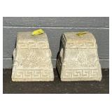 Concrete Greek Key Planters
