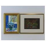 Framed Floral And Patio Art
