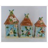 Cracker Barrel Birdhouse Canisters
