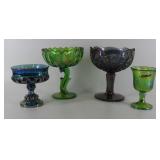 Carnival Glass Pedestal Dishes