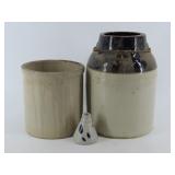 Stoneware Crocks And Pottery Vase