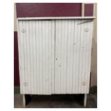 Primitive Beadboard Storage Cabinet
