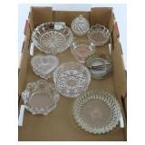 Pressed Glass Ashtrays And Dishes