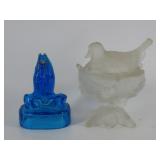 Frosted Glass Hen And Praying Hands