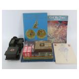 Military Books And Wood Toy Jeep