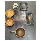 Wood Bowls And Tin Panels