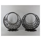 Pair Of Round Wire Baskets