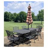 Patio Dining Set With Umbrella