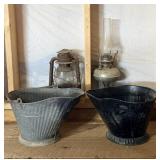 Oil Lamps And Coal Hods