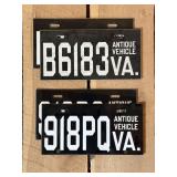 Set of Virginia Antique Vehicle Plates
