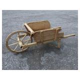 Antique Wooden Wheelbarrow