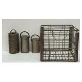 Wire Crate and Metal Weights