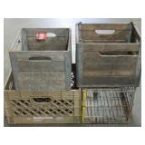 Vintage Dairy Wooden Crates