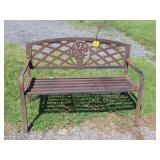Rose Motif Garden Bench