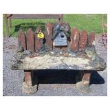 Birdhouse Garden Bench