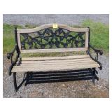 Wooden Slat Rose Garden Bench