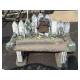 Decorative Birdhouse Garden Bench