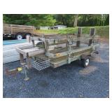 Single-Axle Wooden Utility Trailer