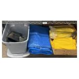 Tarps Rain Gear and Rubber Boots