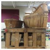 Wooden Orchard Basket Lot