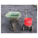 Wheelbarrow and Spreader
