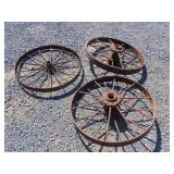 Vintage Steel Wagon Wheels