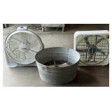 Fans, Wash Tub & Exercise Weights