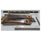 Hand Saws and Levels